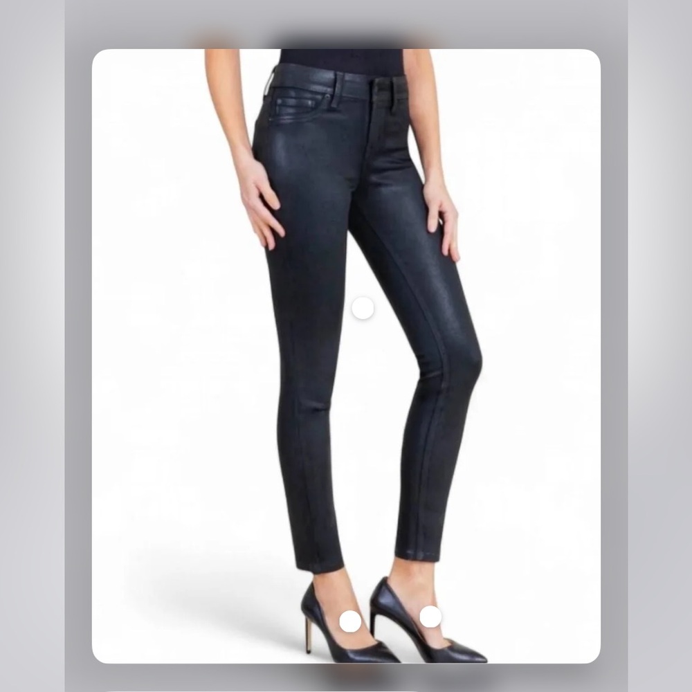 Level 99 Tanya High Rise Coated Skinny Jeans